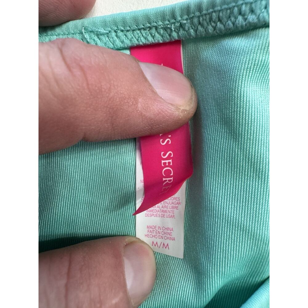 Victoria’s Secret 34B Top M Bottom Sequin Teal Purple Mermaid Pushup Bikini Set - Picture 3 of 5